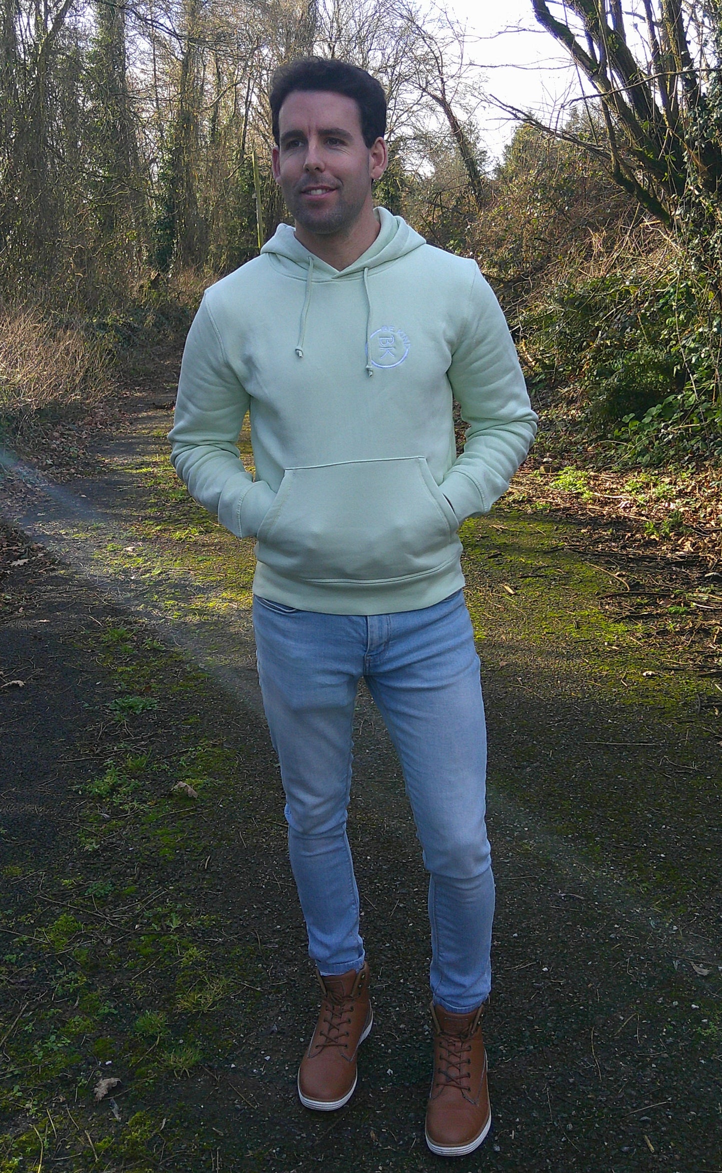 Earthy Hues Hoodie - Stem Green