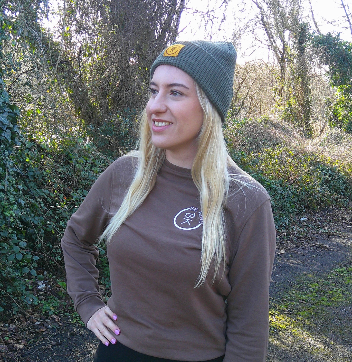 The Be Kind Organic Waffle Beanie