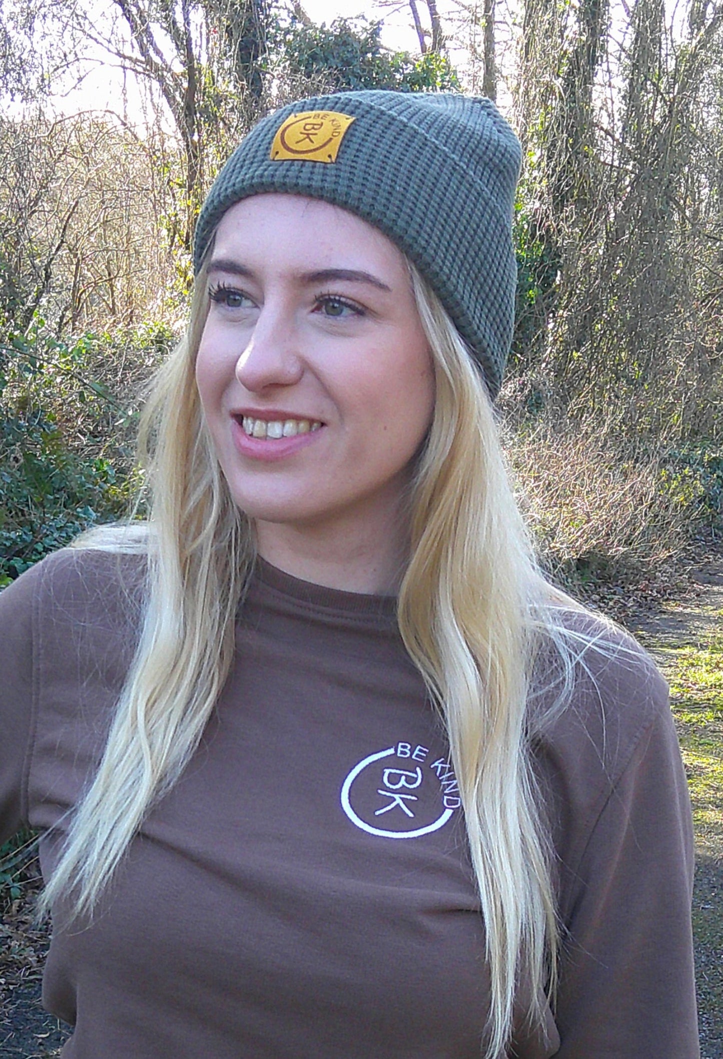The Be Kind Organic Waffle Beanie