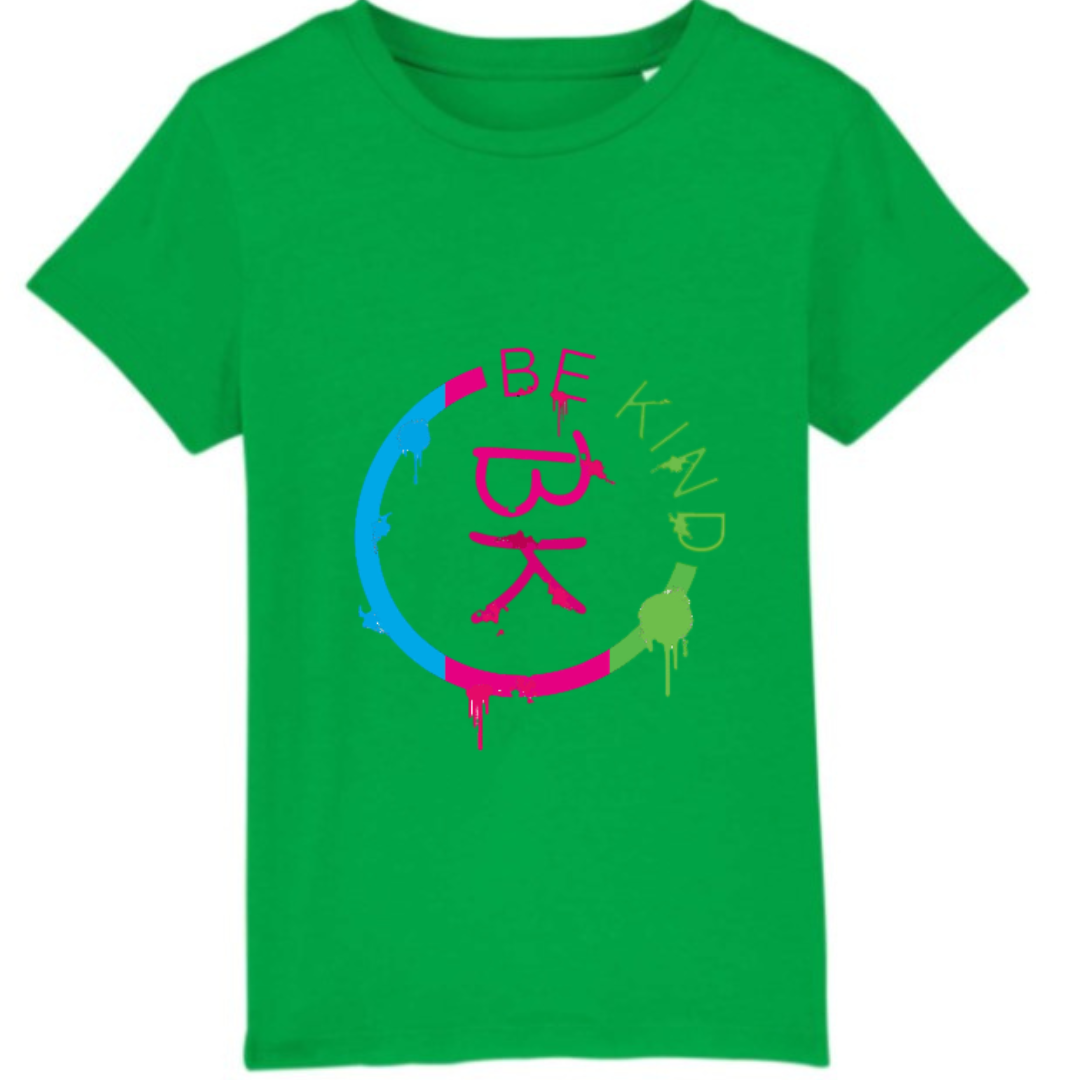 Kids Paint Splash Organic T-Shirt - Green